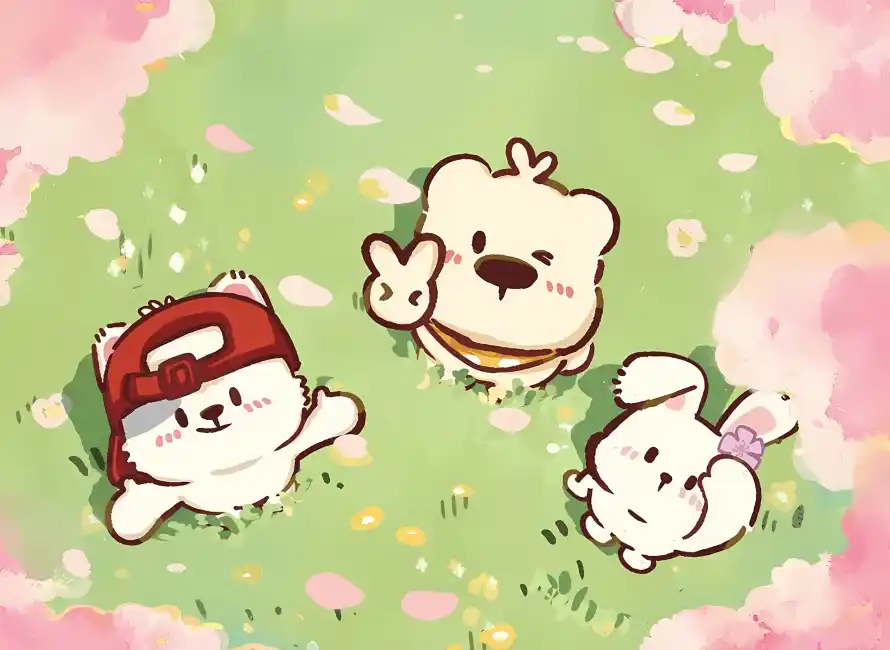 4k兔子壁纸 - 卡通 - 可爱 - 小熊「哲风壁纸」