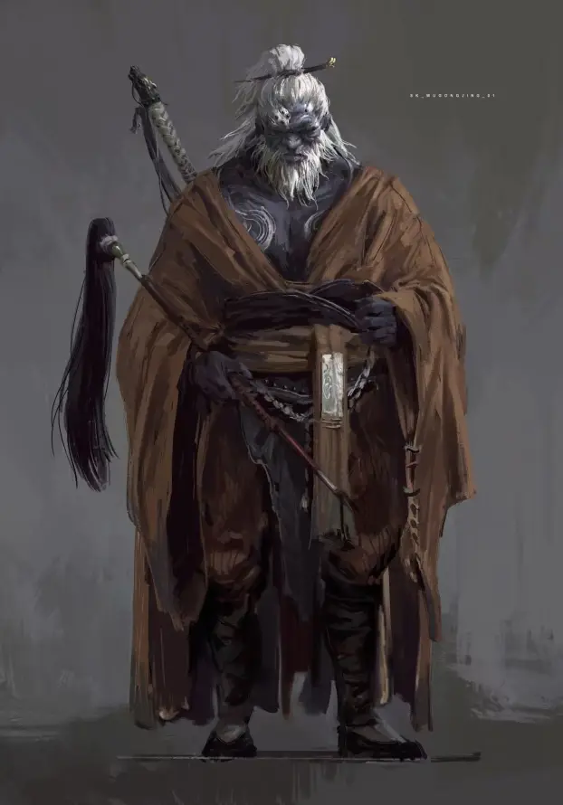 4k古风壁纸 - 战士 - 白发 - 长袍「哲风壁纸」