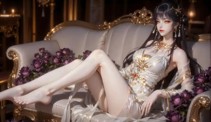 4k古风壁纸 - 白月蓉 - 华丽服饰 - 室内场景「哲风壁纸」