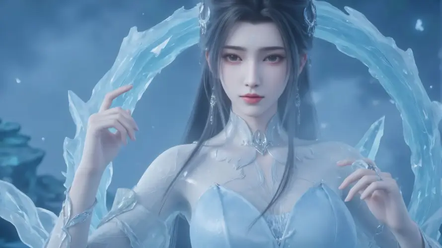 4k仙侠壁纸 - 冰晶 - 冰雪 - 蓝裙「哲风壁纸」 4k仙侠壁纸 - 冰晶 - 冰雪 - 蓝裙「哲风壁纸」