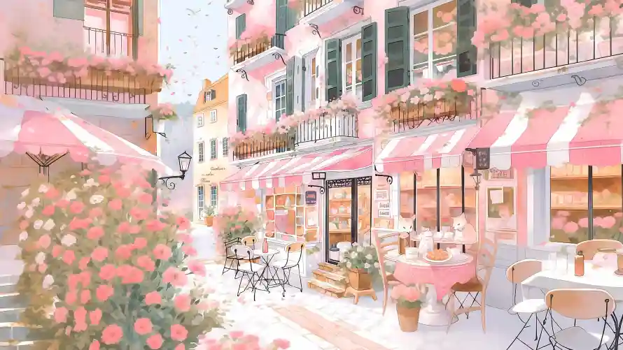 4k插画壁纸 - 浪漫 - 花店 - 咖啡馆「哲风壁纸」 4k插画壁纸 - 浪漫 - 花店 - 咖啡馆「哲风壁纸」
