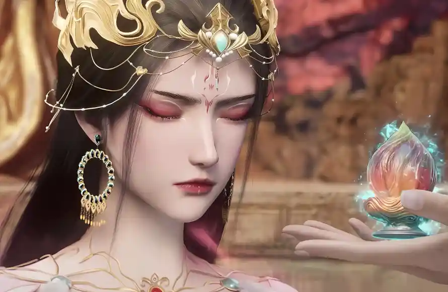 2k仙逆壁纸-金色头饰壁纸和红蝶-壁纸分享「哲风壁纸」