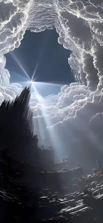 4k云城壁纸 - 云层 - 云洞 - 光境「哲风壁纸」