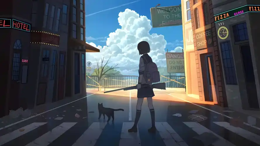 4kjk壁纸 - 动漫 - 少女 - 巷子「哲风壁纸」 4kjk壁纸 - 动漫 - 少女 - 巷子「哲风壁纸」