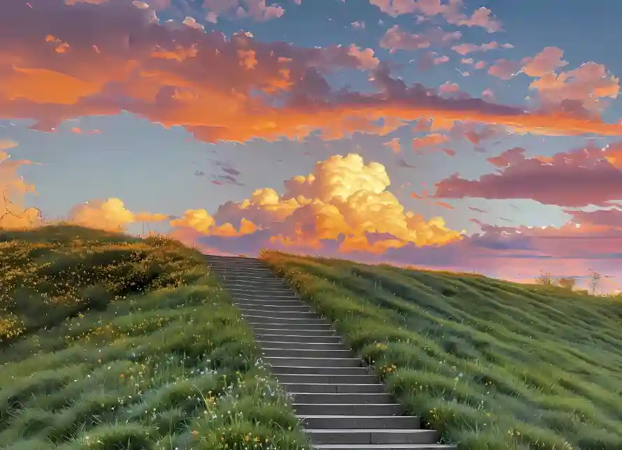 4k云朵壁纸 - 山坡 - 晚霞 - 楼梯「哲风壁纸」 4k云朵壁纸 - 山坡 - 晚霞 - 楼梯「哲风壁纸」