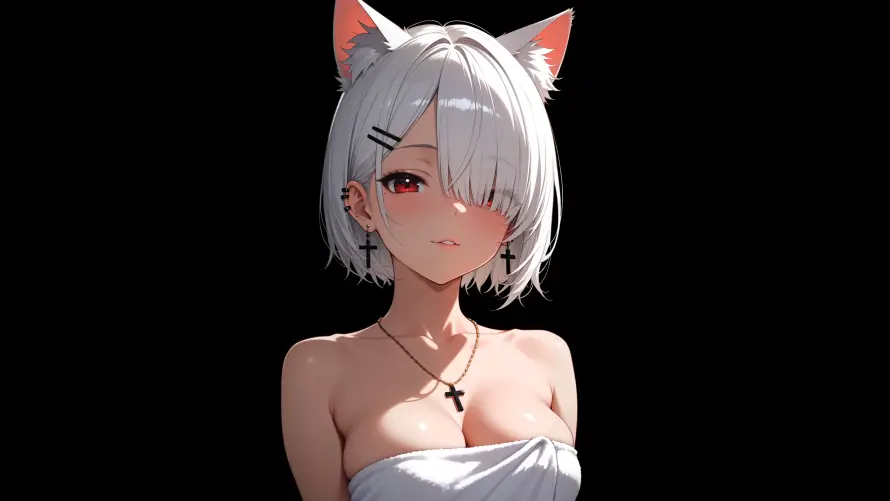 4k动漫壁纸-红瞳和猫耳-壁纸推荐「哲风壁纸」