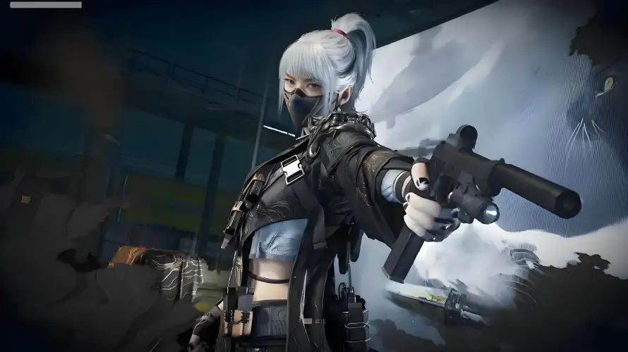 4k持枪壁纸 - 银发 - 三角洲 - 二次元「哲风壁纸」