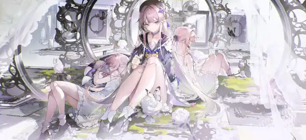 4k花朵壁纸-动漫女孩 - 蝴蝶-崩坏：星轨「哲风壁纸」