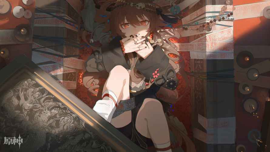 2k仰卧壁纸-红眼睛与黑发-动漫女孩免费下载「哲风壁纸」