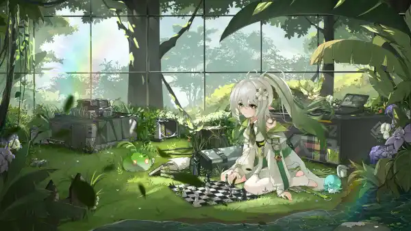 4k彩虹壁纸-尖耳朵与棋-日本动画片壁纸分享「哲风壁纸」