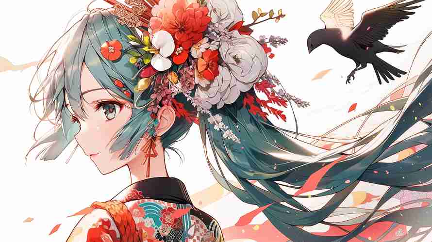 3k动物壁纸-双马尾与掠夺-初音未来免费下载「哲风壁纸」