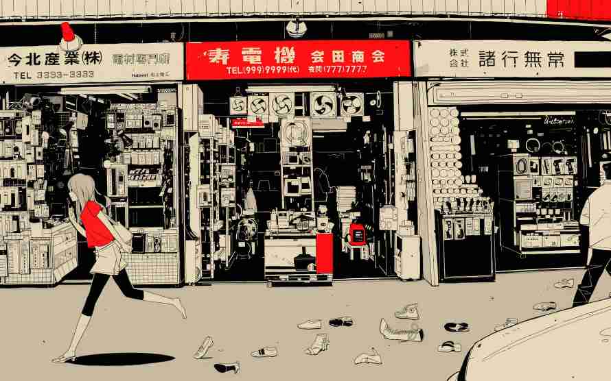 2k购物壁纸-秋叶原 - 鞋-选择性着色壁纸推荐「哲风壁纸」