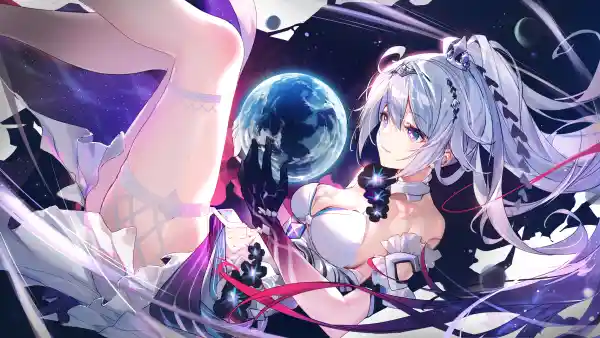 4k星眼壁纸-艺术品和月亮-动漫女孩热门的壁纸「哲风壁纸」