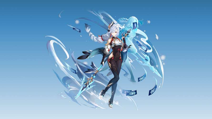 4k武器壁纸-动漫女孩壁纸和槊-原神冲击壁纸分享「哲风壁纸」