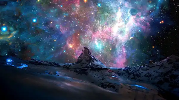 2k星云壁纸-切尔维诺 - 山-数字艺术免费下载「哲风壁纸」