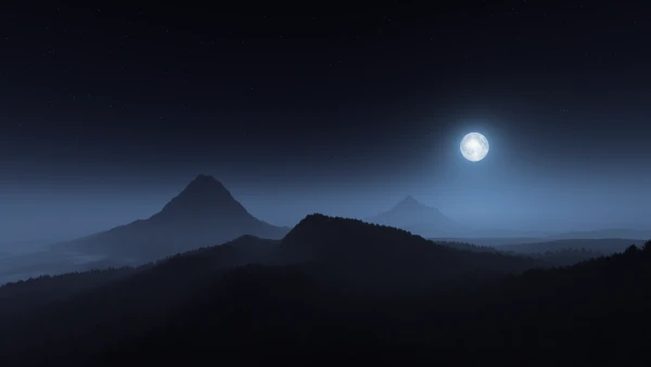 4k夜晚壁纸-催眠术 - 山-计算机图形图像处理「哲风壁纸」