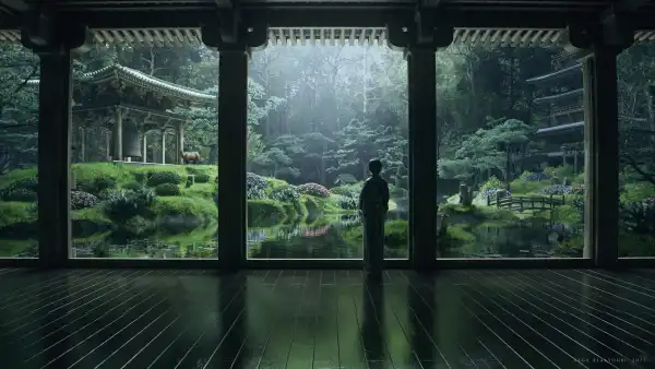4k寺庙壁纸-建筑学和树-虚幻引擎5壁纸推荐「哲风壁纸」