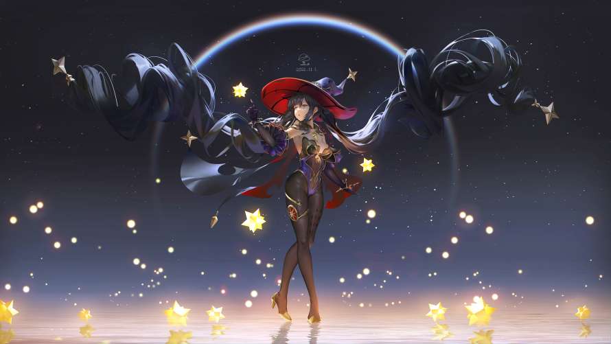 4k帽子壁纸-双马尾壁纸和星星-动漫女孩热门的壁纸「哲风壁纸」