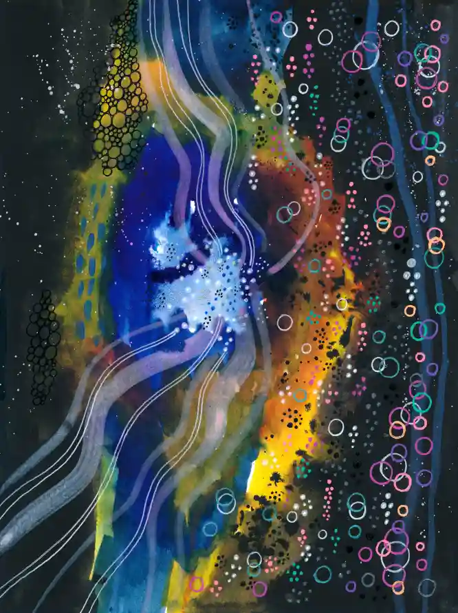 4k艺术壁纸 - 水彩画 - 紫色的 - 迷幻术「哲风壁纸」