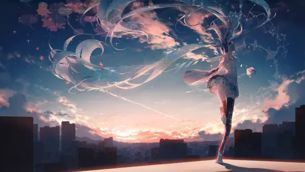2k天空壁纸-立方体壁纸和云-VOCALOID「哲风壁纸」