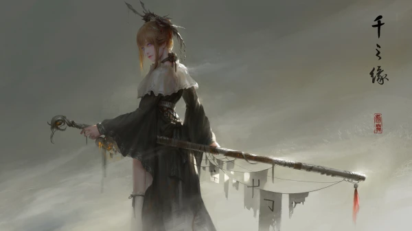 9k原创人物壁纸-幻想战士与剑-幻想艺术壁纸分享「哲风壁纸」
