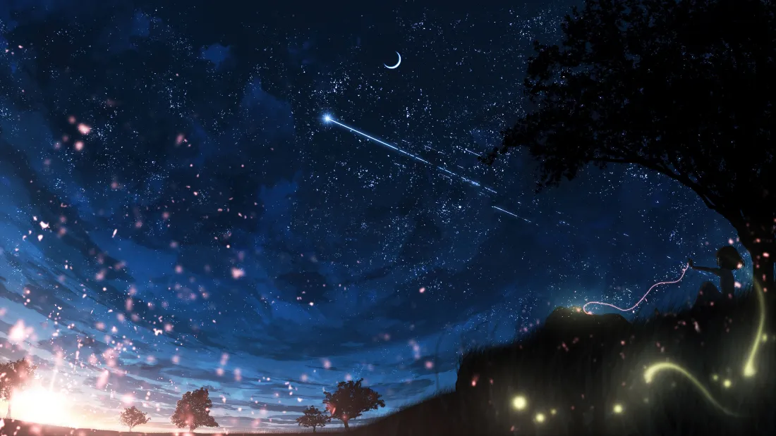 4k星星眼空壁纸-插画壁纸-壁纸网站「哲风壁纸」