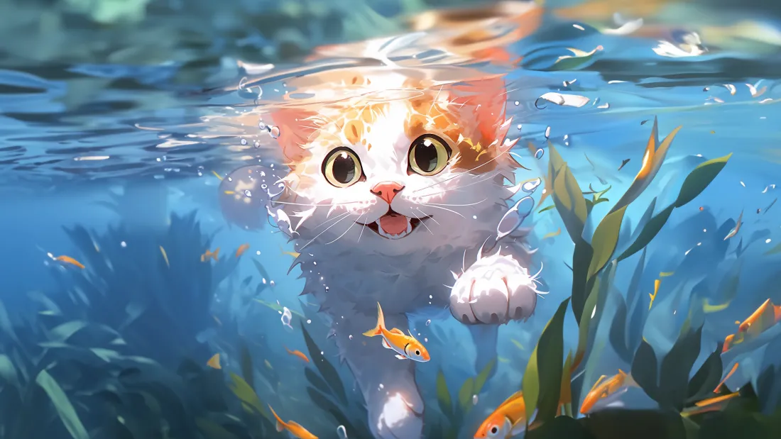 4k小猫壁纸-绘画背景-《免费下载》「哲风壁纸」