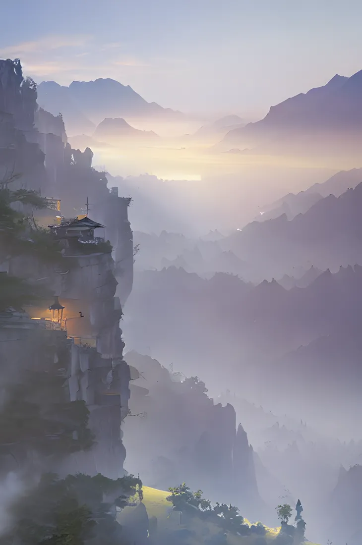 《国风》手机壁纸-远山背景图片 - 美图合集「哲风壁纸」