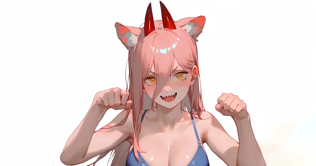 5k猫耳女孩壁纸 - 比基尼泳衣女孩「哲风壁纸」