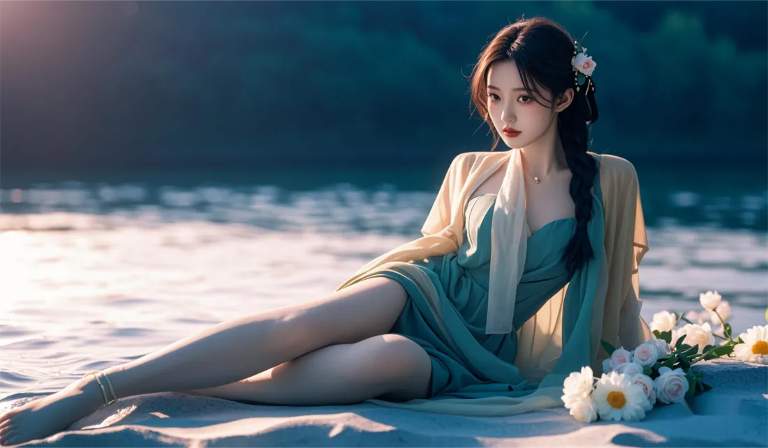 2k美女长腿壁纸｜性感美女户外写真背景图片「哲风壁纸」