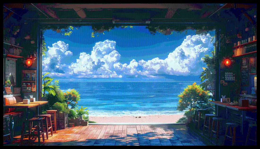 8k海滨夏日壁纸｜蓝天白云大海的唯美背景图片「哲风壁纸」
