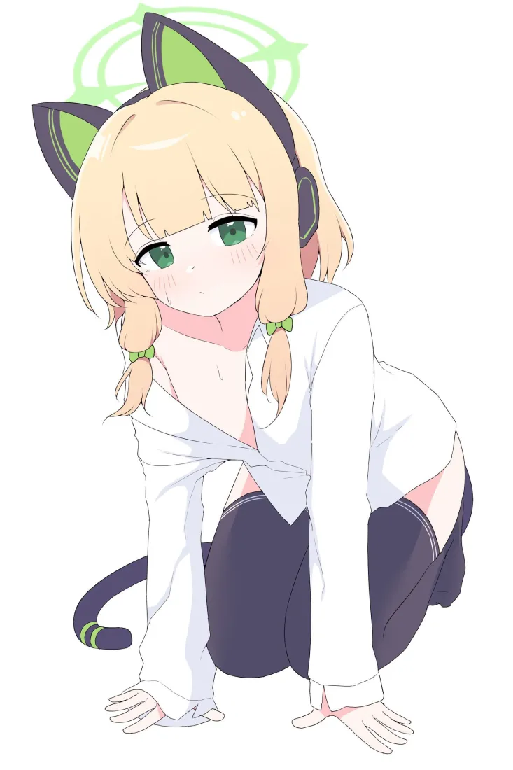 绿耳朵猫娘蔚蓝档案2.0.1壁纸 - 可爱猫娘「哲风壁纸」