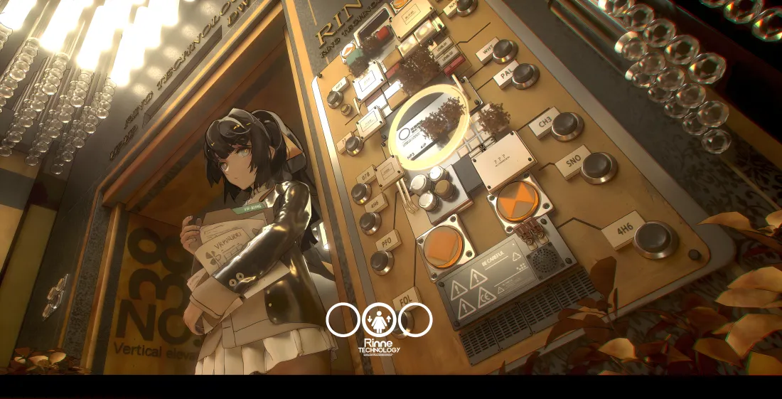 4k林音科技少女壁纸｜机械操控室背景图片 - T5「哲风壁纸」