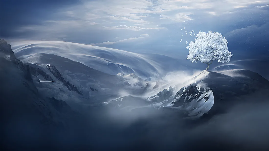 2k自然风景壁纸｜梦幻雪景背景图片 - 孤树「哲风壁纸」