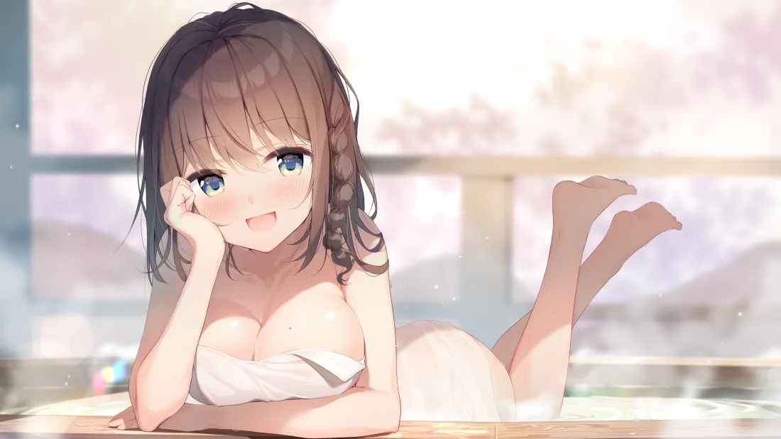 6k美女动漫壁纸｜动漫美女背景图片 - 躺卧美少女「哲风壁纸」