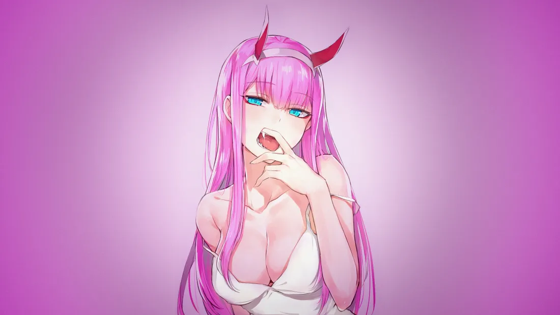 5k美女动漫壁纸｜粉色长发恶魔少女背景图片「哲风壁纸」
