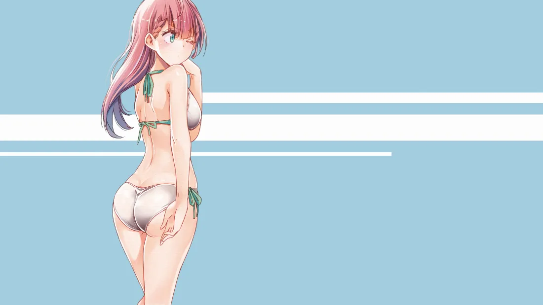 4k美女动漫壁纸｜比基尼少女背景图片 - 清新风「哲风壁纸」