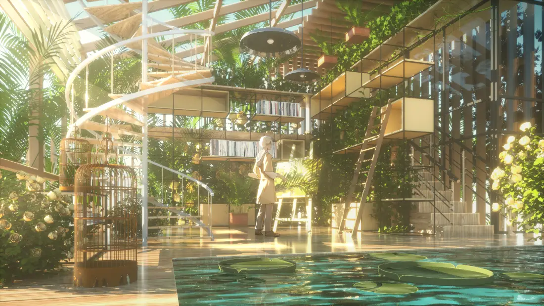 4k动漫室内景观壁纸｜梦幻室内景观背景图片 - 唯美「哲风壁纸」