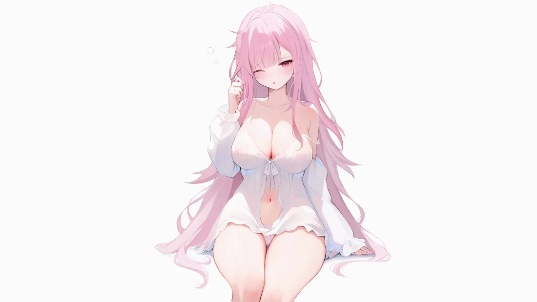 4k美女动漫壁纸｜粉色长发美少女背景图片 - 可爱风「哲风壁纸」