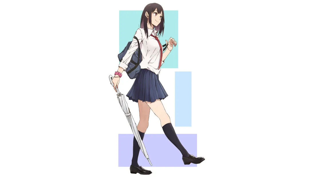4kjk动漫壁纸｜jk少女背景图片 - 持伞形象「哲风壁纸」
