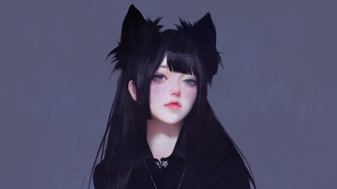 4k少女动漫壁纸｜猫耳少女背景图片 - 超萌「哲风壁纸」
