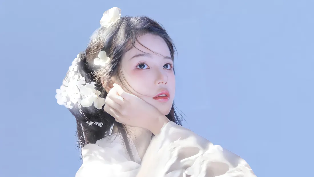 4k美女古风壁纸｜清新背景图片 - 花饰佳人「哲风壁纸」