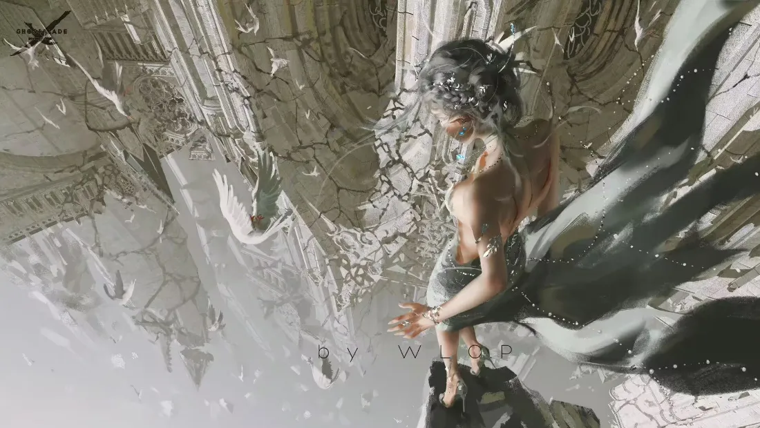 2kWLOP鬼刀海琴烟壁纸｜奇幻背景图片 - 唯美场景「哲风壁纸」