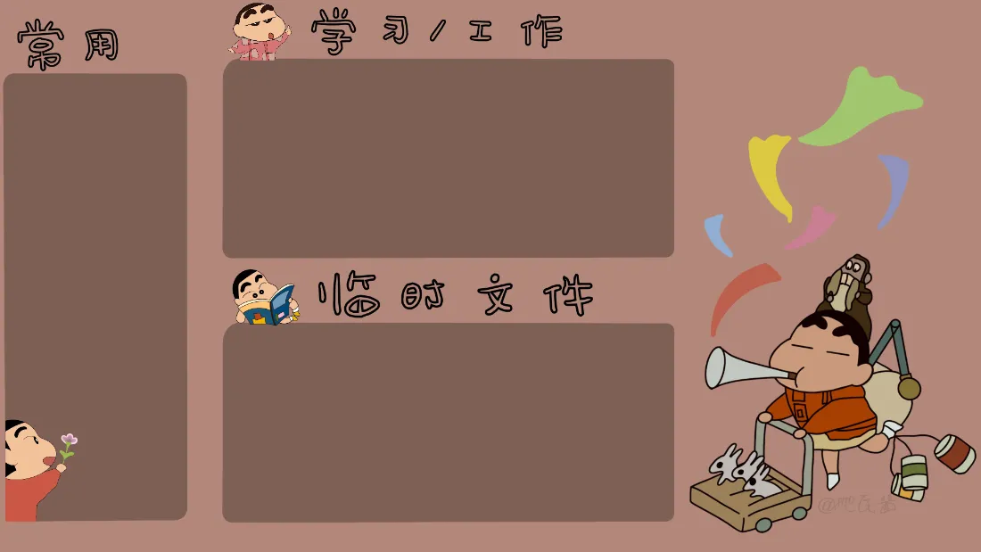 2k打工人办公分区背景图片 - 卡通场景「哲风壁纸」