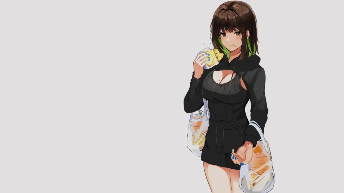 4k少女动漫壁纸｜购物少女背景图片 - 动漫风「哲风壁纸」