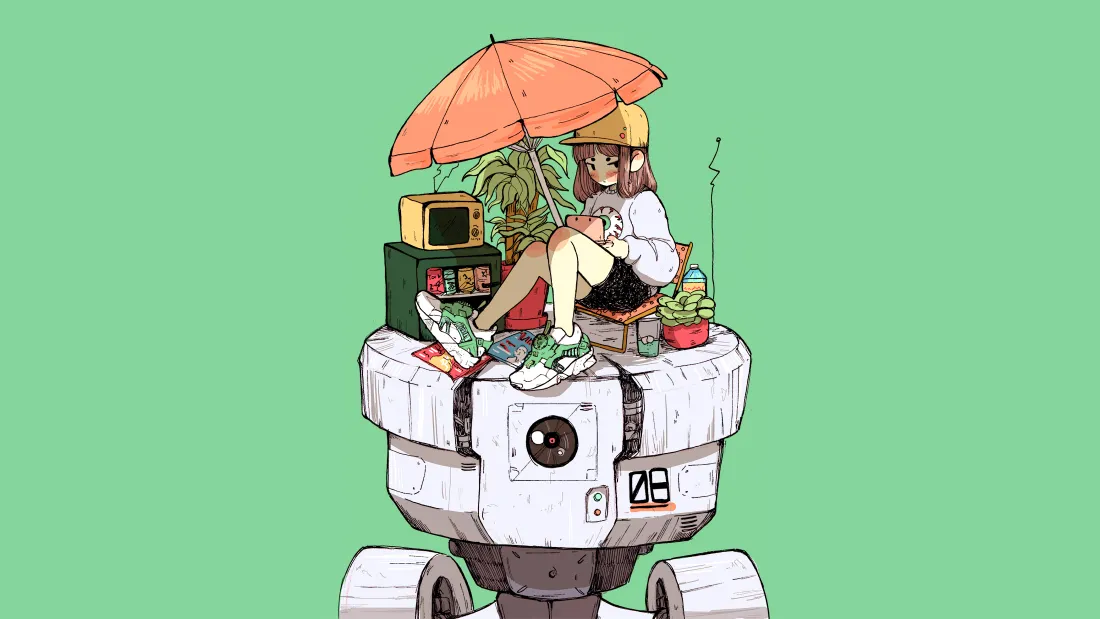 5k少女动漫壁纸｜机器人背景图片 - 创意风「哲风壁纸」