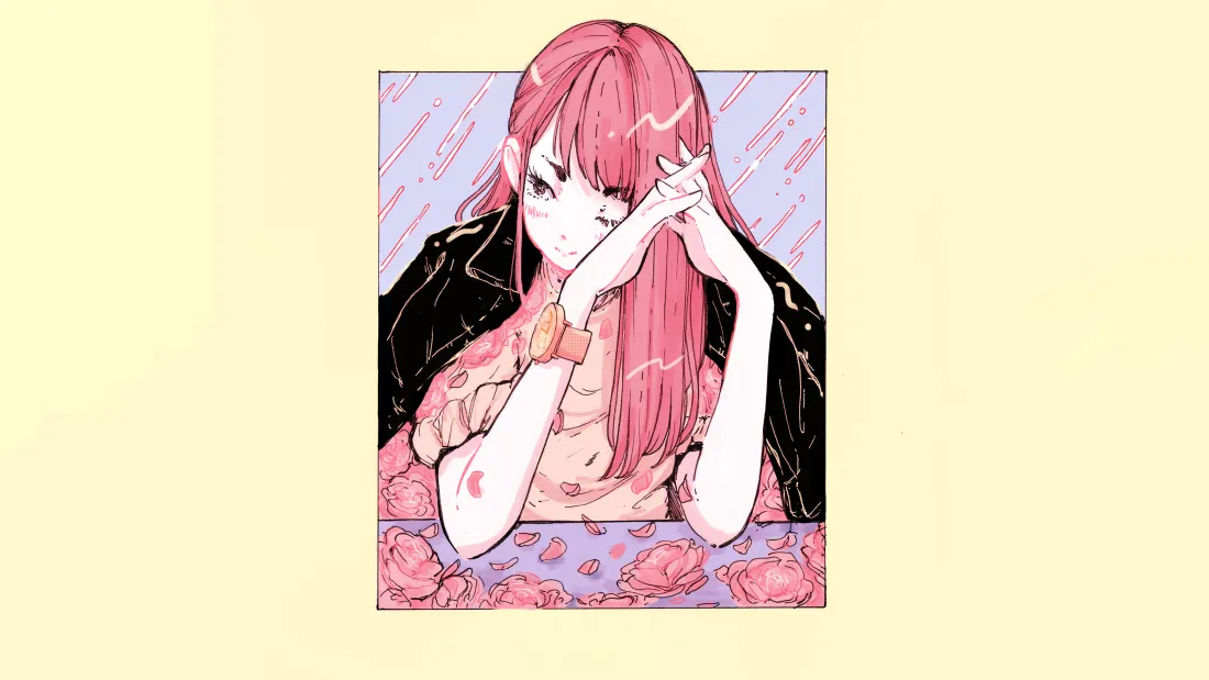 5k美女动漫壁纸｜粉色头发女孩背景图片 - 唯美风「哲风壁纸」
