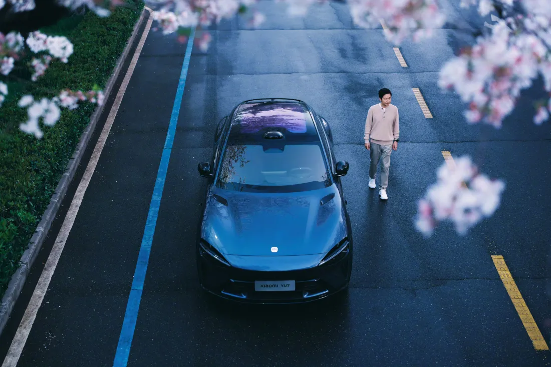 6k雷军樱花背景图｜小米suv xiaomiyu7「哲风壁纸」