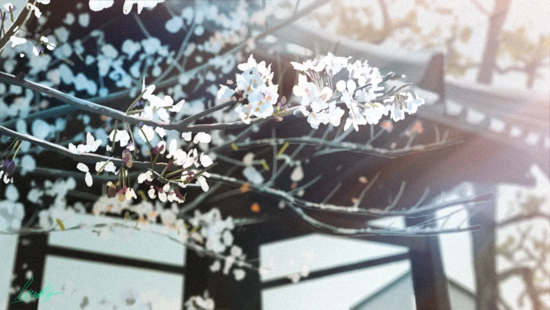 4k花壁纸｜动漫背景图片 - 唯美花枝「哲风壁纸」