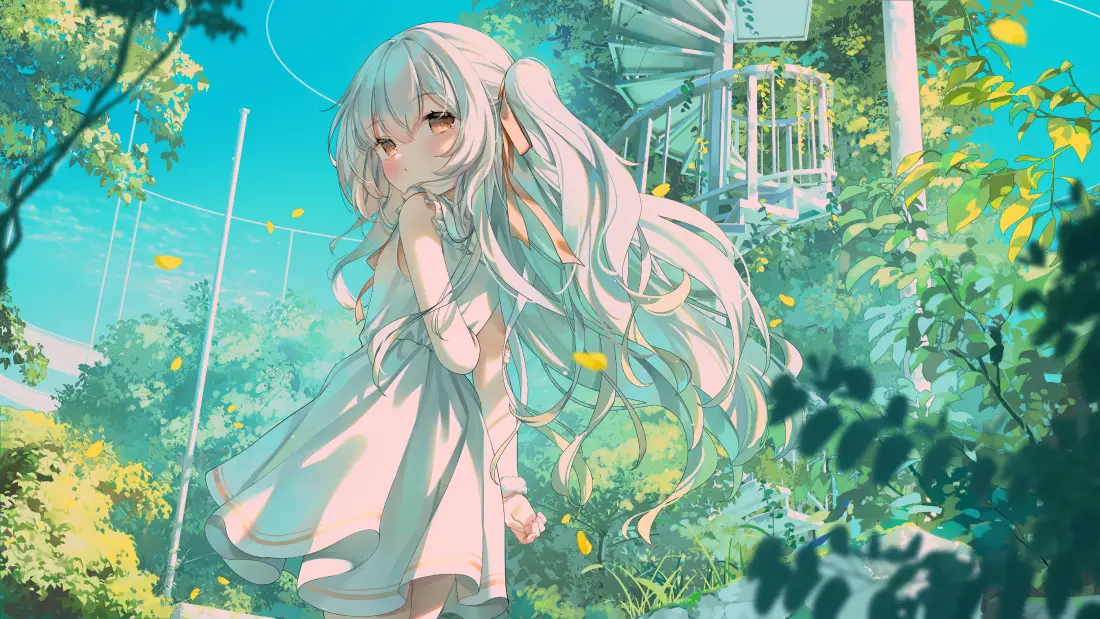 4kAI少女壁纸｜梦幻森林背景图片 - 唯美风「哲风壁纸」
